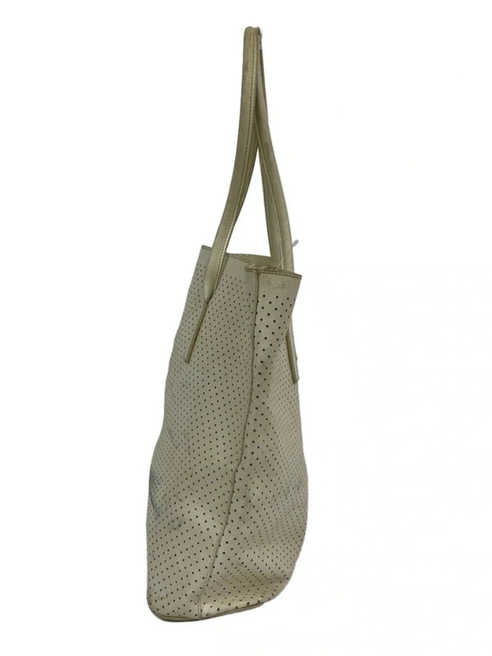 PRADA - BR1543 White Leather Tote Bag - Picture 2 of 13